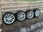 17’’ Opel alu-velgen 5x110 met nog deftige banden, Ophalen, 17 inch, Band(en)