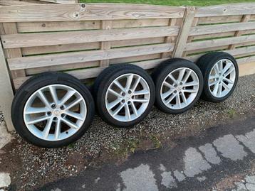 Jantes alu Opel 5x110 17 pouces avec pneus décents, Enlèvement, 17 pouces, Pneu(s)