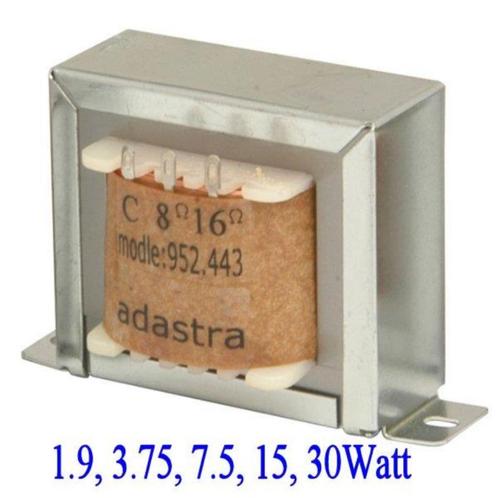 100Volt line transformer, 1.9, 3.75, 7.5, 15, 30Watt, Hobby en Vrije tijd, Elektronica-componenten, Nieuw, Ophalen of Verzenden