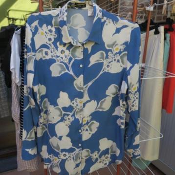 Blouse blauw bloemenprint van Laack mt 44 beschikbaar voor biedingen