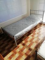 Metalen eenpersoonsbed, Huis en Inrichting, Slaapkamer | Bedden, Ophalen, Zo goed als nieuw, Eenpersoons, Metaal