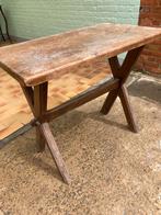 Oude houten café tafel, Ophalen