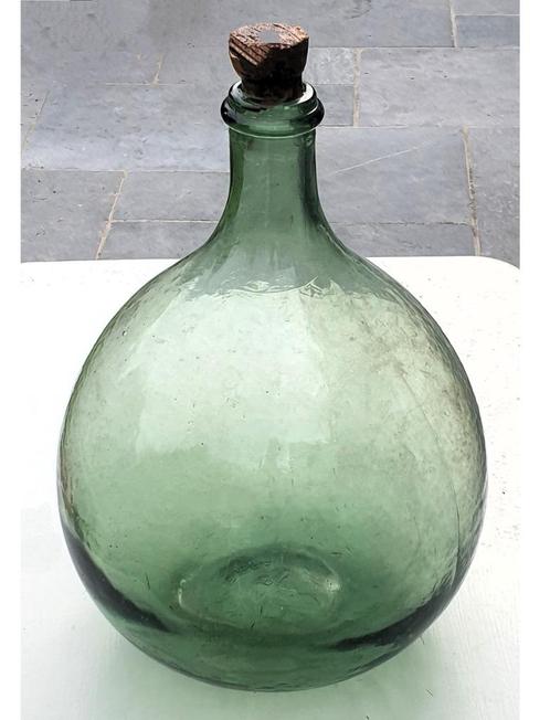 Dame-Jeanne ✅ verte 6 litres ~  vintage, Antiquités & Art, Antiquités | Verre & Cristal, Enlèvement