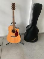 Fender CD220SCE Ash burl NAT, Ophalen, Gebruikt, Western- of Steelstringgitaar, Met koffer