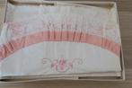 Ensemble de draps de berceau vintage - blanc/rose, Enlèvement ou Envoi, Neuf, Berceau