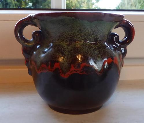 Vaasje bruin groene tinten " Elslerwerda M 139 ", Antiek en Kunst, Antiek | Keramiek en Aardewerk, Ophalen of Verzenden