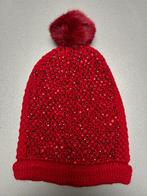 New rode muts met pompon en strass, Sans marque, Ophalen of Verzenden, Nieuw, Muts
