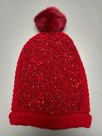 Bonnet rouge à pompon et strasses neuf -, Sans marque, Bonnet, Enlèvement ou Envoi, Neuf