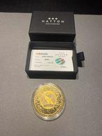 Bitcoin verguld met een laagje 24-karaats goud, Postzegels en Munten, Munten | Europa | Euromunten, Ophalen, Goud