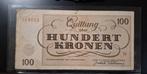 WO2 biljet 100 kronen 1943, Verzamelen, Ophalen of Verzenden, Overige soorten, Overige typen