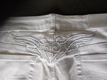 Witte jeansbroek met vleugels (nieuw)