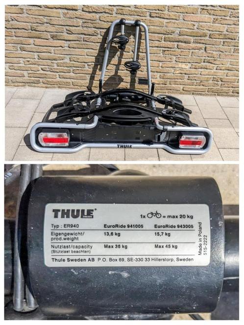 Thule fietsendrager ER940 moet dringend weg, Auto diversen, Fietsendragers, Gebruikt, Fietsendrager-accessoire, 2 fietsen, Elektrische fiets