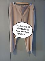 Broek xandres gold. Royale  46, Beige, Maat 46/48 (XL) of groter, Ophalen of Verzenden, Zo goed als nieuw