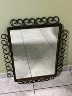 grote spiegel met smeedijzeren omlijsting, Ophalen, Minder dan 50 cm, Zo goed als nieuw, Minder dan 100 cm