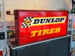 DUNLOP banden oude reclame lichtbak, Verzamelen, Merken en Reclamevoorwerpen, Ophalen, Gebruikt, Lichtbak of (neon) lamp