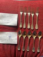 Zilver lepel en vork Schutters Gilde Sebastiaen Gent, Ophalen, Zilver