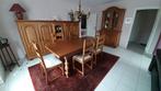 9-delige eiken eetkamer, Ophalen, Zo goed als nieuw, 4 tot 6 stoelen