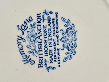 Klassiek Engels blauw-wit Ironstone dinerbord  beschikbaar voor biedingen