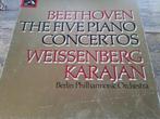 Beethoven / Karajan - The Five Piano Concertos Box 4 x Lp's, Ophalen of Verzenden, Romantiek, 12 inch, Kamermuziek