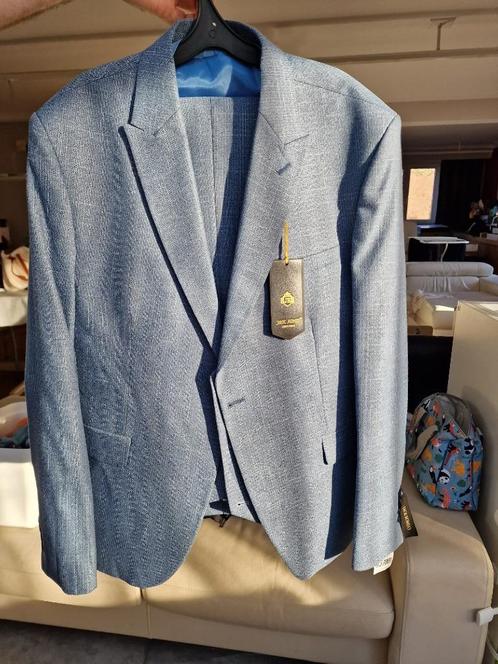 3-delig kostuum Jack Romeo - lichtblauw - maat 52, Kleding | Heren, Kostuums en vesten, Nieuw, Maat 52/54 (L), Blauw, Ophalen