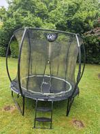 Trampoline 240cm + tobogan 40e, Ophalen, Gebruikt