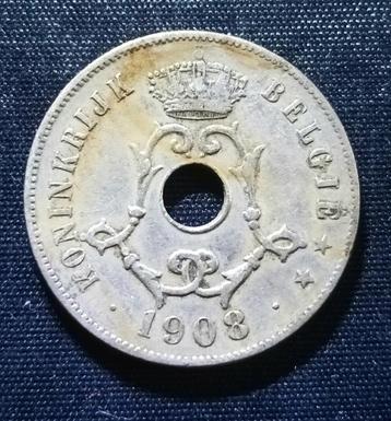 25 cent VL 1908 - Leopold II beschikbaar voor biedingen