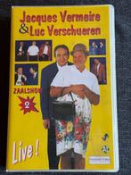 VHS Jacques Vermeire & Luc Verschueren zaalshow 2, Alle leeftijden, Ophalen, Gebruikt, Tv-serie of Tv-programma