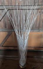 Grote vaas met witte takken, Ophalen, Gebruikt, Glas, 50 tot 75 cm