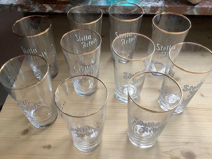 Boerke bierglazen van Stella Artois, Verzamelen, Glas en Drinkglazen, Gebruikt, Bierglas, Ophalen of Verzenden