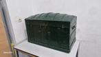 oude houten kofferkist kleur groen afmetingen: 98cm x