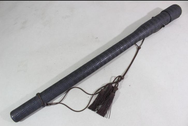 Katana - Hout, Ajiro (Japans papier) - Yatsutsu (Arrow cas, Antiek en Kunst, Antiek | Overige Antiek, Ophalen of Verzenden