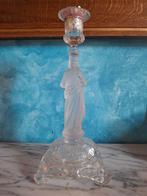 Vintage bougeoir religieux en verre pressé et moulé année 20, Ophalen, Glas