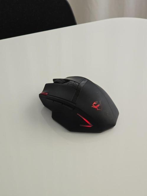 Trust GXT 130 Wireless Gaming Muis – Zwart – Goede staat, Computers en Software, Muizen, Gebruikt, Muis, Draadloos, Ergonomisch