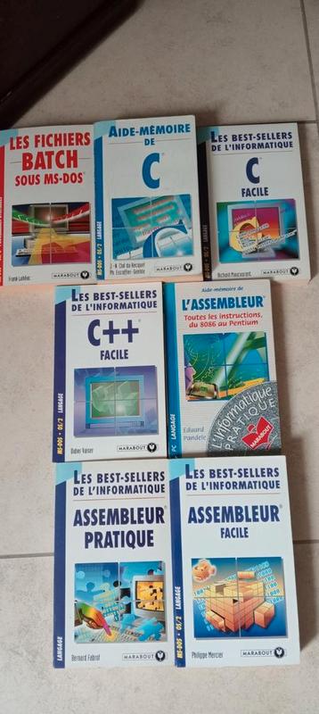 Anciens livres informatiques - Vintage - Assembleur C MS-DOS beschikbaar voor biedingen