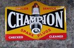 Champion spark plugs emaillen reclame bord garage showroom, Verzamelen, Merken en Reclamevoorwerpen, Ophalen of Verzenden, Zo goed als nieuw
