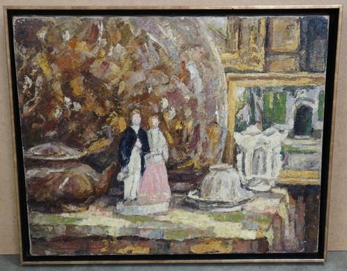 Auguste VAN STEENACKER, interieur, Antiek en Kunst, Kunst | Schilderijen | Klassiek, Ophalen of Verzenden