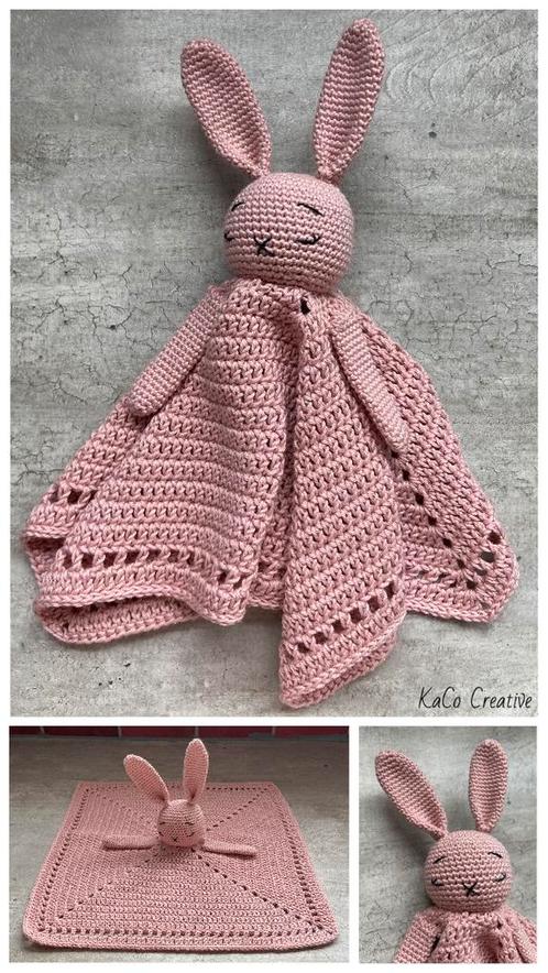 Knuffeldoekje ‘Konijn’ Pink (Handmade - Gehaakt), Hobby & Loisirs créatifs, Tricot & Crochet, Neuf, Crochet, Enlèvement ou Envoi