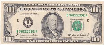 Verenigde Stateb 100 dollar 1985 - serie B (XF) beschikbaar voor biedingen