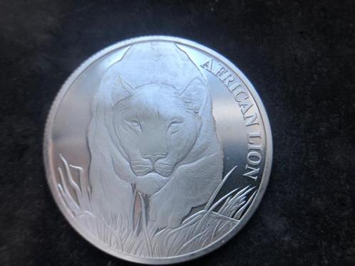 2017 Chad Lion - 1 oz silver, Timbres & Monnaies, Métaux nobles & Lingots, Argent, Enlèvement ou Envoi