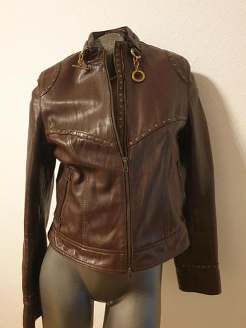 Gilet femme en cuir taille 40 aphero, Enlèvement ou Envoi, Taille 38/40 (M), Brun