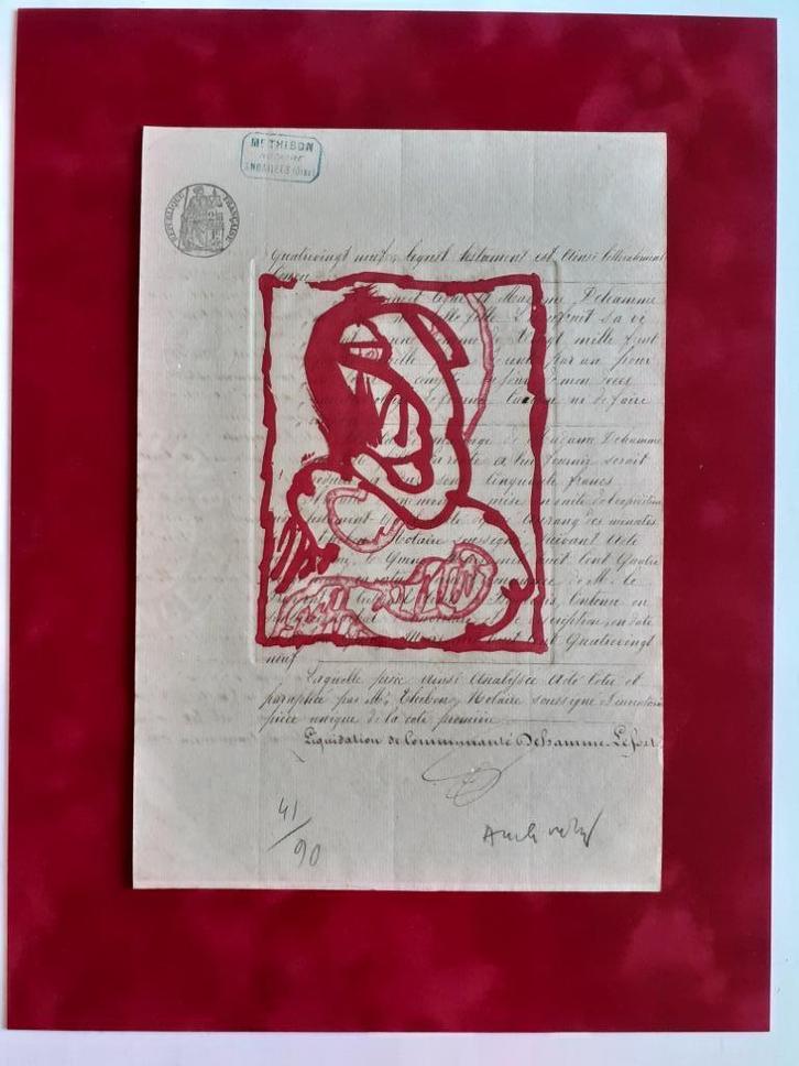 "La vie comme elle tourne" - Pierre Alechinsky, Antiek en Kunst, Kunst | Etsen en Gravures, Ophalen