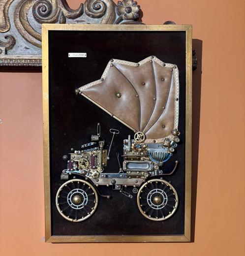Steampunk sierlijst — „Fiat 1899", Antiek en Kunst, Kunst | Schilderijen | Modern, Ophalen