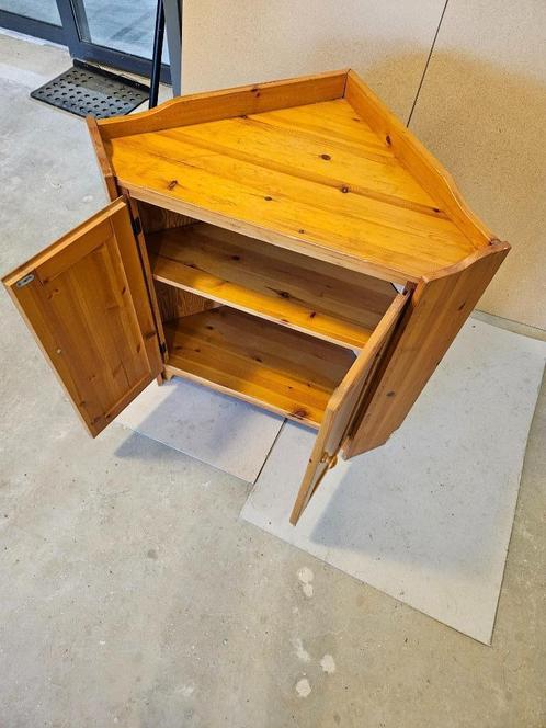 Hoekkast van gelakt grenenhout, Huis en Inrichting, Kasten | Computermeubels, Gebruikt, 70 tot 120 cm, 70 tot 120 cm, 40 tot 80 cm