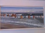 Huile sur toile « la plage de Maspalomas » Olivier Rose, Affranchie