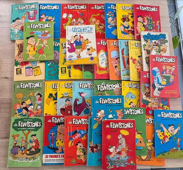 36 originele Flintstones stripalbums jaren ‘60-‘70 - vintage, Boeken, Strips | Comics, Zo goed als nieuw, Ophalen of Verzenden