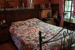Ijzeren bed met lattenbodems, Ophalen, Tweepersoons, 140 cm, Zo goed als nieuw