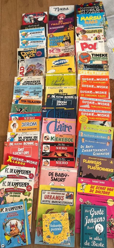 +50 strips waaronder Thorgal, Suske en Wiske, Kampioenen, Jo, Boeken, Stripverhalen, Gelezen, Meerdere stripboeken, Ophalen
