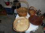 Rieten korven, Huis en Inrichting, Mand, Rond, Ophalen of Verzenden, Zo goed als nieuw