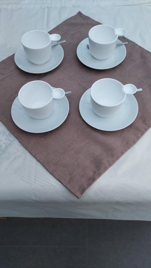 Sachets de thé blanc avec plaque inférieure et cuillère, Antiquités & Art, Antiquités | Couverts, Enlèvement