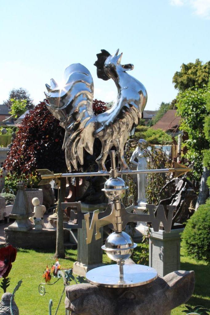 gelakte metalen dakschoep op een ronde basis., Tuin en Terras, Windwijzers en Windmolens, Nieuw, Ophalen